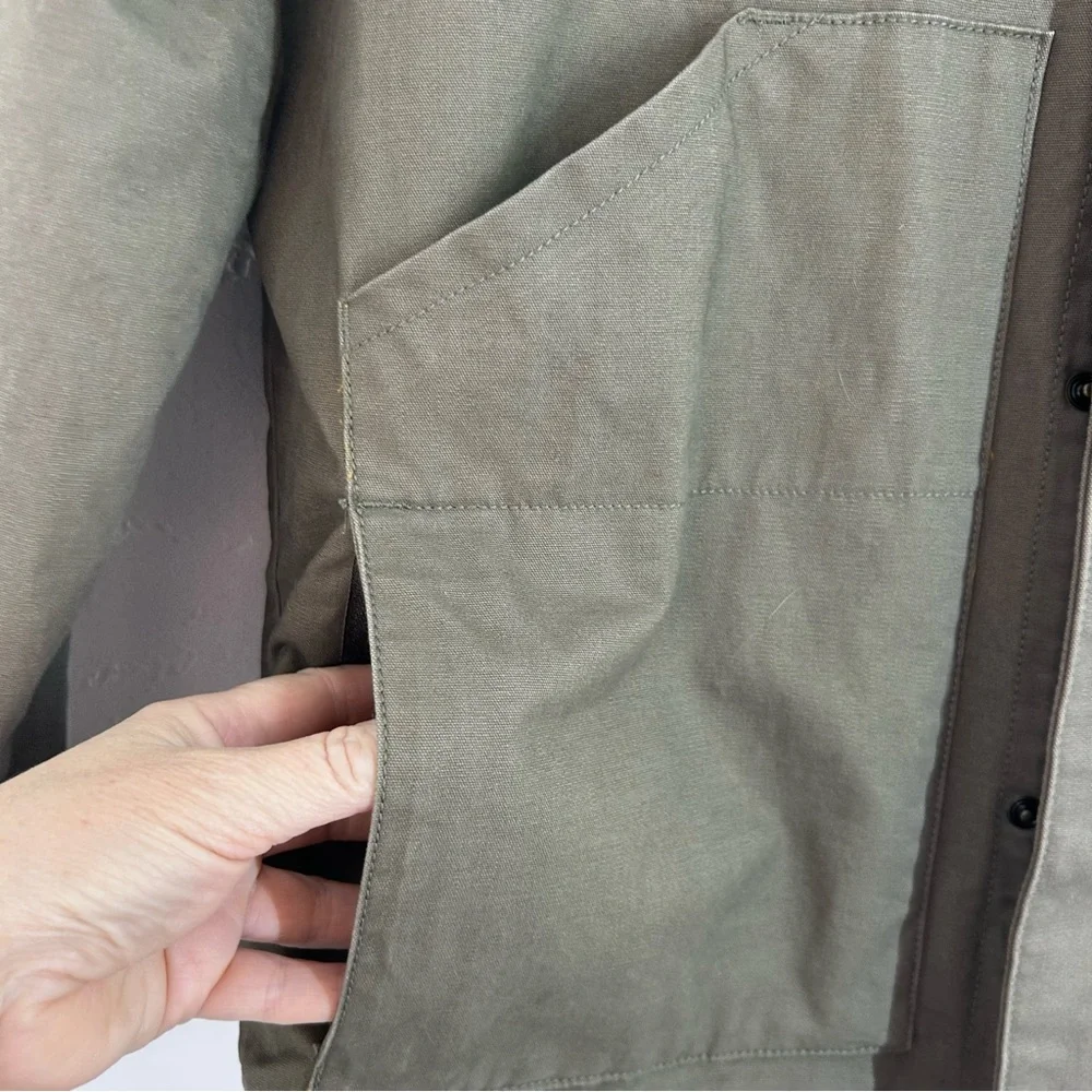 Prana Upper Dash Shirt Jacket Mens L Slate Green Flannel Lined Chore Coat NWOT - Picture 6 of 16